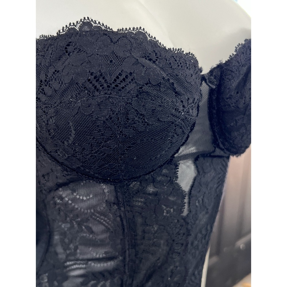 Triumph Amourette Vintage Push Up Strapless Lace Corset Bustier Size Cup A 80 - Picture 2 of 7